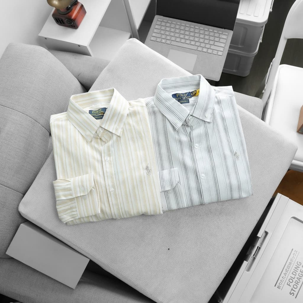 Áo sơ mi nam vải cotton sược sọc pastel 3bros Hàn Quốc xuất dư form không ôm bigsize - 3bros quần áo xuất khẩu