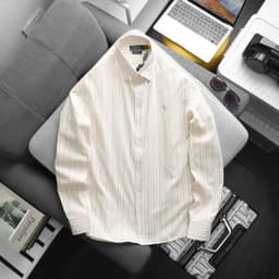 Áo sơ mi nam vải cotton sược sọc pastel 3bros Hàn Quốc xuất dư form không ôm bigsize - 3bros quần áo xuất khẩu 2