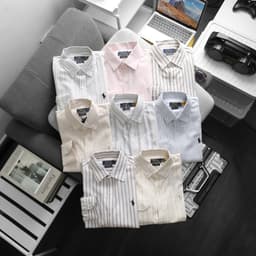 Áo sơ mi nam vải cotton sược sọc pastel 3bros Hàn Quốc xuất dư form không ôm bigsize - 3bros quần áo xuất khẩu 7