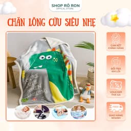 Chăn Lông Cừu Chăn Lông Tuyết 1m4 x 1m Siêu Nhẹ  Ấm Chăn Thu Đông Cho Bé Chăn Văn Phòng Shop Rô Ron 1