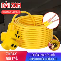 Cuộn Dây Điện Kèm Ổ Cắm Chịu Lực Cao Tiện Lợi Dài 30M Dây Cấp Nguồn 220V 7