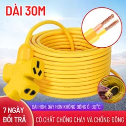 Cuộn Dây Điện Kèm Ổ Cắm Chịu Lực Cao Tiện Lợi Dài 30M Dây Cấp Nguồn 220V 6