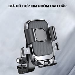 Giá đỡ điện thoại lắp xe đạp, xe máy chắc chắn, Kẹp điện thoại xoay 360 độ cao cấp - GDDT04 7