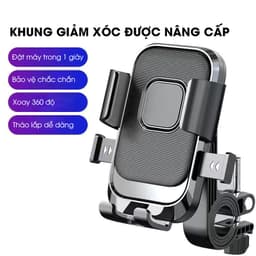 Giá đỡ điện thoại lắp xe đạp, xe máy chắc chắn, Kẹp điện thoại xoay 360 độ cao cấp - GDDT04 9