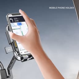 Giá đỡ điện thoại lắp xe đạp, xe máy chắc chắn, Kẹp điện thoại xoay 360 độ cao cấp - GDDT04 8