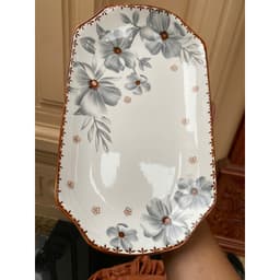 Bộ Tô Chén Đĩa Sứ 19 Món Họa Tiết Hoa Dừa Đựng Thực Phẩm Có Nắp Đậy Tặng 3 Thố Sứ 5