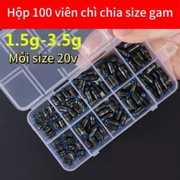 Hộp chì chia size tiện lợi hộp 50 viên và hộp 100 viên 1