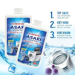 Bột Tẩy Lồng Máy Giặt Asaki 300Gr - Diệt Khuẩn, Tẩy Sạch Chất Cặn, Mảng Bám, Ẩm Mốc Hiệu Quả 8