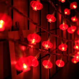 Đèn Led hình Đèn Lồng 8 khía dài 10M nhiều chế độ nhấp nháy treo cây trang trí Tết 2