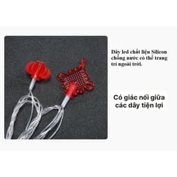 Dây Led Lồng Đèn 4M 16 bóng Đại nháy nhiều chế độ trang trí Tết [Phi bóng 3cm] 5