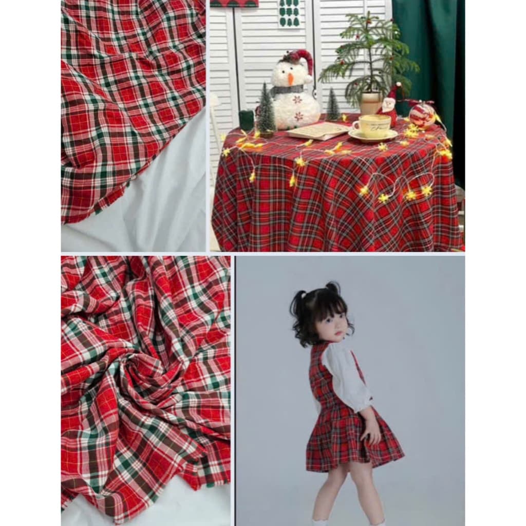 Vải trang trí Noel, trang trí giáng sinh, trải bàn, may đầm váy, phụ kiện...