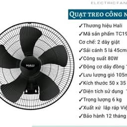 Quạt treo công nghiệp LIFAN T-20CN 130W - sử dụng nhà xưởng quán ăn cà phê , bảo hành 1 năm 4