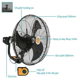 Quạt treo công nghiệp LIFAN T-20CN 130W - sử dụng nhà xưởng quán ăn cà phê , bảo hành 1 năm 6