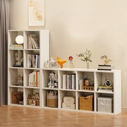 Kệ đựng đồ đa năng, kệ sách vân gỗ thiết kế 8 ô chất liệu MDF phủ Melamine phong cách tối giản ND76 2