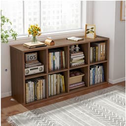 Kệ đựng đồ đa năng, kệ sách vân gỗ thiết kế 8 ô chất liệu MDF phủ Melamine phong cách tối giản ND76 4
