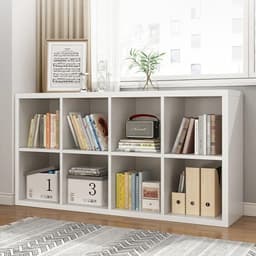 Kệ đựng đồ đa năng, kệ sách vân gỗ thiết kế 8 ô chất liệu MDF phủ Melamine phong cách tối giản ND76 6
