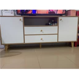 Kệ tivi phòng khách KÍN LƯNG phong cách Bắc Âu dễ dàng kết hợp với nhiều mẫu bàn trà và ghế sofa ND59 9