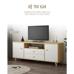 Kệ tivi phòng khách KÍN LƯNG phong cách Bắc Âu dễ dàng kết hợp với nhiều mẫu bàn trà và ghế sofa ND59 3