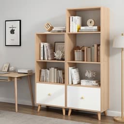 Kệ để đồ kệ sách phong cách Bắc Âu nhiều tầng FULL HẬU lắp ghép dễ dàng gỗ MDF phủ Melamine hiện đại, chống mối mọt 1
