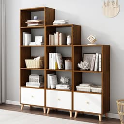 Kệ để đồ kệ sách phong cách Bắc Âu nhiều tầng FULL HẬU lắp ghép dễ dàng gỗ MDF phủ Melamine hiện đại, chống mối mọt 9