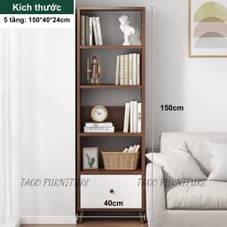 Kệ để đồ kệ sách phong cách Bắc Âu nhiều tầng FULL HẬU lắp ghép dễ dàng gỗ MDF phủ Melamine hiện đại, chống mối mọt 7
