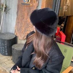 Mũ lông nữ Mũ len lông Mông Cổ Nón beret phủ lông nhân tạo giữ ấm phong cách Mông Cổ dày dặn thời trang MU112 SLEEPY 7