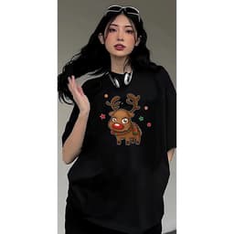 Áo thun giáng sinh Noel Tuần lộc tay lỡ form rộng nam nữ unisex 6