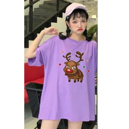 Áo thun giáng sinh Noel Tuần lộc tay lỡ form rộng nam nữ unisex 7