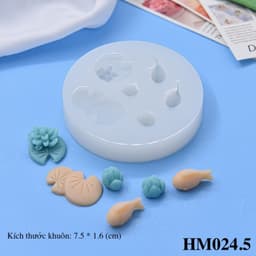 Khuôn silicon 3D cá chép hoa sen tạo hình trang trí độc đáo chuẩn DIY - HM024 4