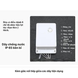 Dây Led Lồng Đèn 4M 16 bóng Đại nháy nhiều chế độ trang trí Tết [Phi bóng 3cm] 4