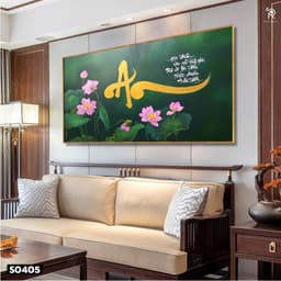 Tranh Hoa Sen, Tranh Liên Hoa, BST "Tinh Hoa Sen" Tranh decal PVC bóc dán Tường  2
