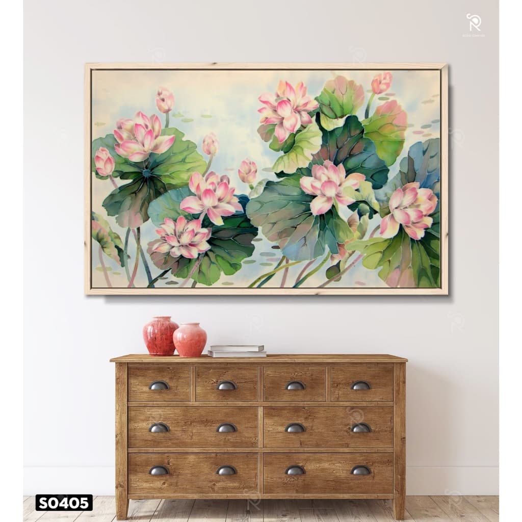 Tranh Hoa Sen, Tranh Liên Hoa, BST "Tinh Hoa Sen" Tranh decal PVC bóc dán Tường 