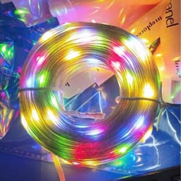 Dây Đèn Led Hạt Gạo 20 Mét Chống Nước IP65 Nhiều Chế Độ Nháy Trang Trí Noel Tết 4
