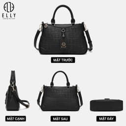 [Tặng Hộp 20.10] Túi Xách Nữ ELLY EL341 Cao Cấp Đeo Chéo Da Tổng Hợp Thời Trang Hot Trend Chính Hãng 4