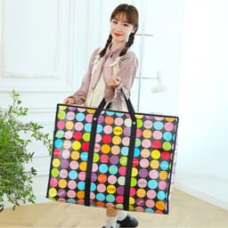 Túi Bạt Đựng Quần Áo Chăn Màn JYoohome Đựng Đồ Cỡ Lớn Có Quai Xách, Túi Dứa Chuyển Nhà Chống Nước 2