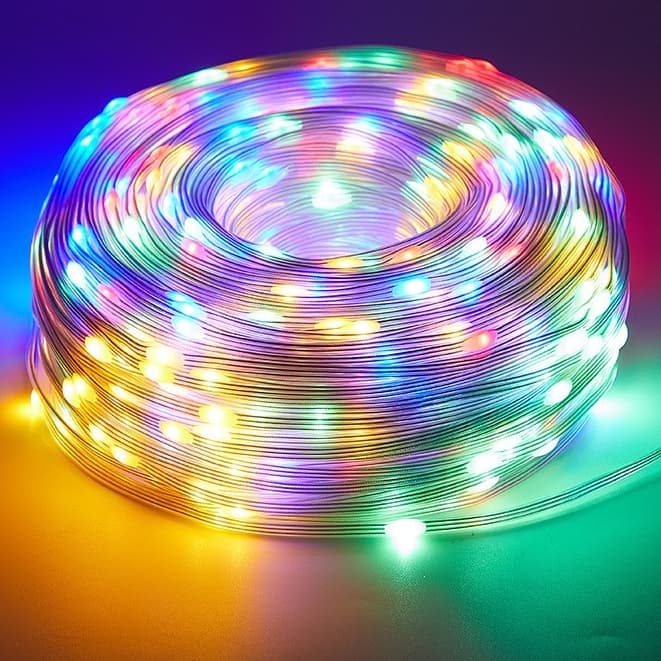 Dây Đèn Led Hạt Gạo 20 Mét Chống Nước IP65 Nhiều Chế Độ Nháy Trang Trí Noel Tết