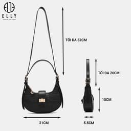 Túi Xách Nữ ELLY EL346 Da Tổng Hợp Cao Cấp Đeo Chéo Đeo Vai Xách Tay Thời Trang Chính Hãng Sang Trọng 4