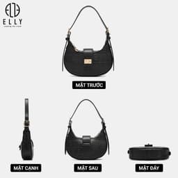 Túi Xách Nữ ELLY EL346 Da Tổng Hợp Cao Cấp Đeo Chéo Đeo Vai Xách Tay Thời Trang Chính Hãng Sang Trọng 5
