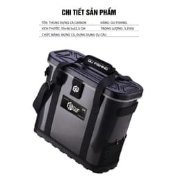 Thùng Đựng Cá GUF VIP chất liệu nhựa ABS cao cấp phủ carbon hàng chính hãng 9