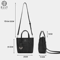 [Tặng hộp 20.10] Túi xách nữ thời trang ELLY EL338 tote bag da tổng hợp cao cấp chính hãng 4