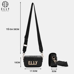 [Tặng hộp 20.10] Túi xách nữ thời trang ELLY EL344 túi đeo chéo đeo vai da tổng hợp cao cấp chính hãng 4