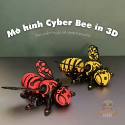 Mô hình đồ chơi Cyber Bee in 3D cực đẹp, mô hình decor, trang trí ô tô cực đẹp VF3 2