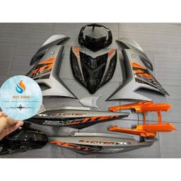 Bộ dàn áo nhựa Exciter 150 xám đen cam có luôn tem 1
