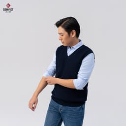 [ẨN] Áo Len Gile Nam GENVIET Chất Liệu Len Cao Cấp Dễ Phối Đồ, Áo Gile Nam Dáng Ôm Vừa Thoải Mái Khi Mặc 8787 6