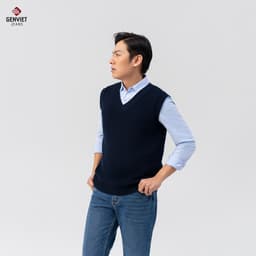 [ẨN] Áo Len Gile Nam GENVIET Chất Liệu Len Cao Cấp Dễ Phối Đồ, Áo Gile Nam Dáng Ôm Vừa Thoải Mái Khi Mặc 8787 5