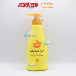 Bộ 2 chai sữa tắm gội Wesser 2in1 hương phấn 500ml (Màu cam) 3