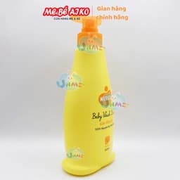 Sữa tắm gội Wesser 2in1 hương phấn 500ml (Cam) cho bé 4