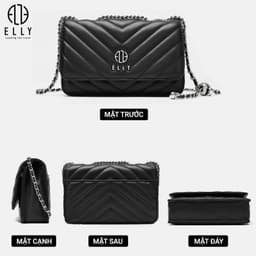 [Tặng hộp 20.10] Túi xách nữ đeo chéo ELLY EL350 da tổng hợp cao cấp túi đeo vai thời trang chính hãng 5