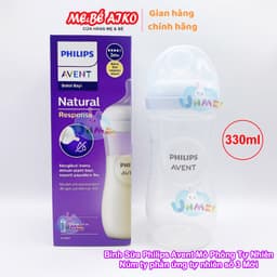 (Chính Hãng Avent) Bình sữa Philips Avent bằng nhựa mô phỏng tự nhiên không có BPA Bình Đơn 125/260/330ml 3