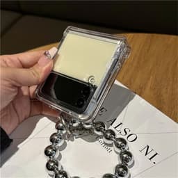 [CÓ SẴN] Ốp Z Flip 8 - Flip5 - Flip4 - Flip7 5G trong suốt popsocket tim viền tráng gương kèm dây và thanh bảo vệ bản lề 2
